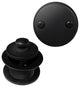 Twist & Close Bath Waste - 14" Make-Up, 17 Ga. Tubing In Satin Nickel, Powder Coated Flat Black