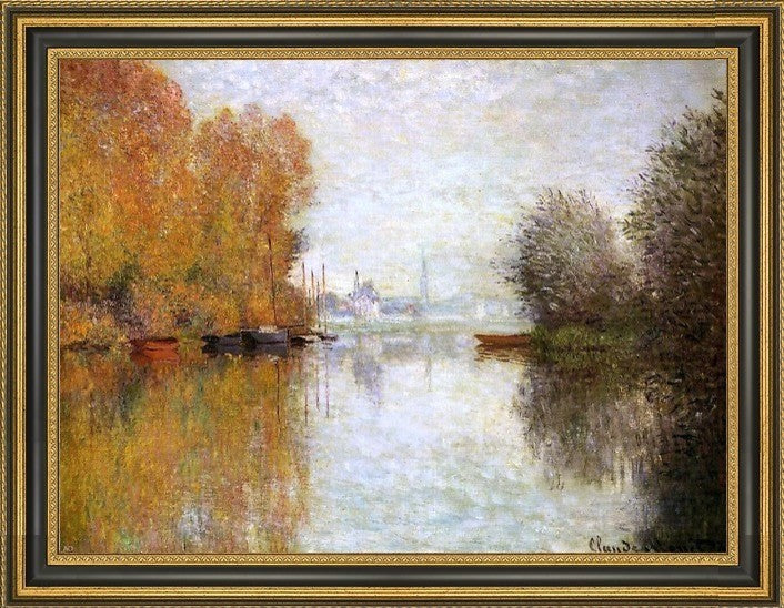 Claude Oscar Monet Autumn on the Seine at ArgenteuilFramed Canvas Print, 18"x24"