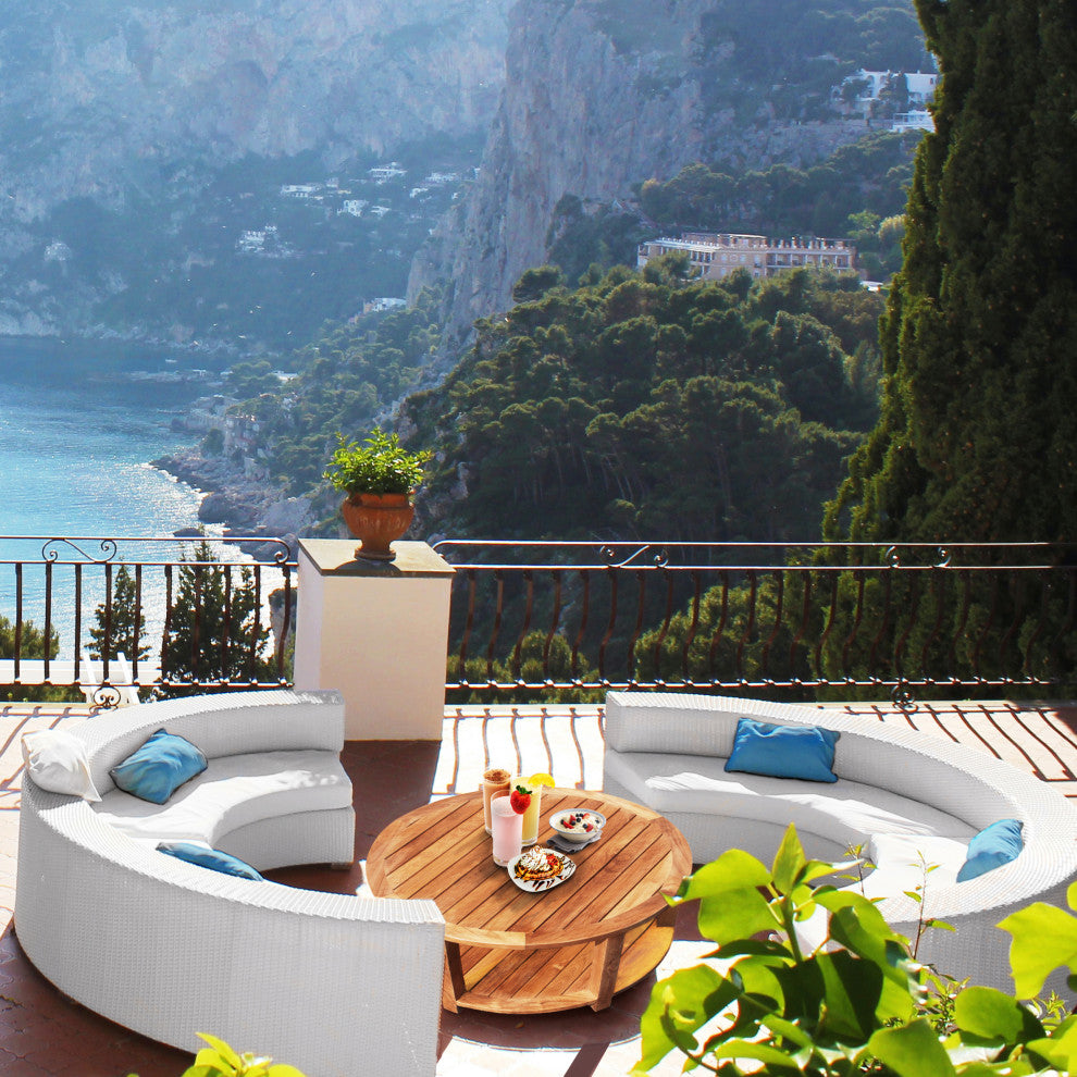 Teak Wood Bahama Round Coffee Table