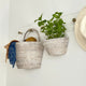 La Jolla Handwoven Rattan Wall Basket, White-Wash