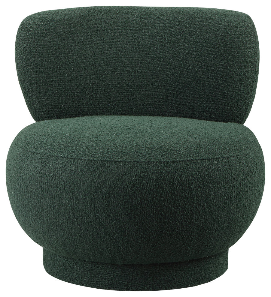 Calais Accent Chair, Green, Upholstered Base