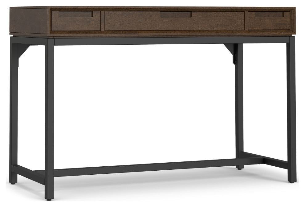 Banting Solid Hardwood Mid Century Small Desk, Walnut Brown