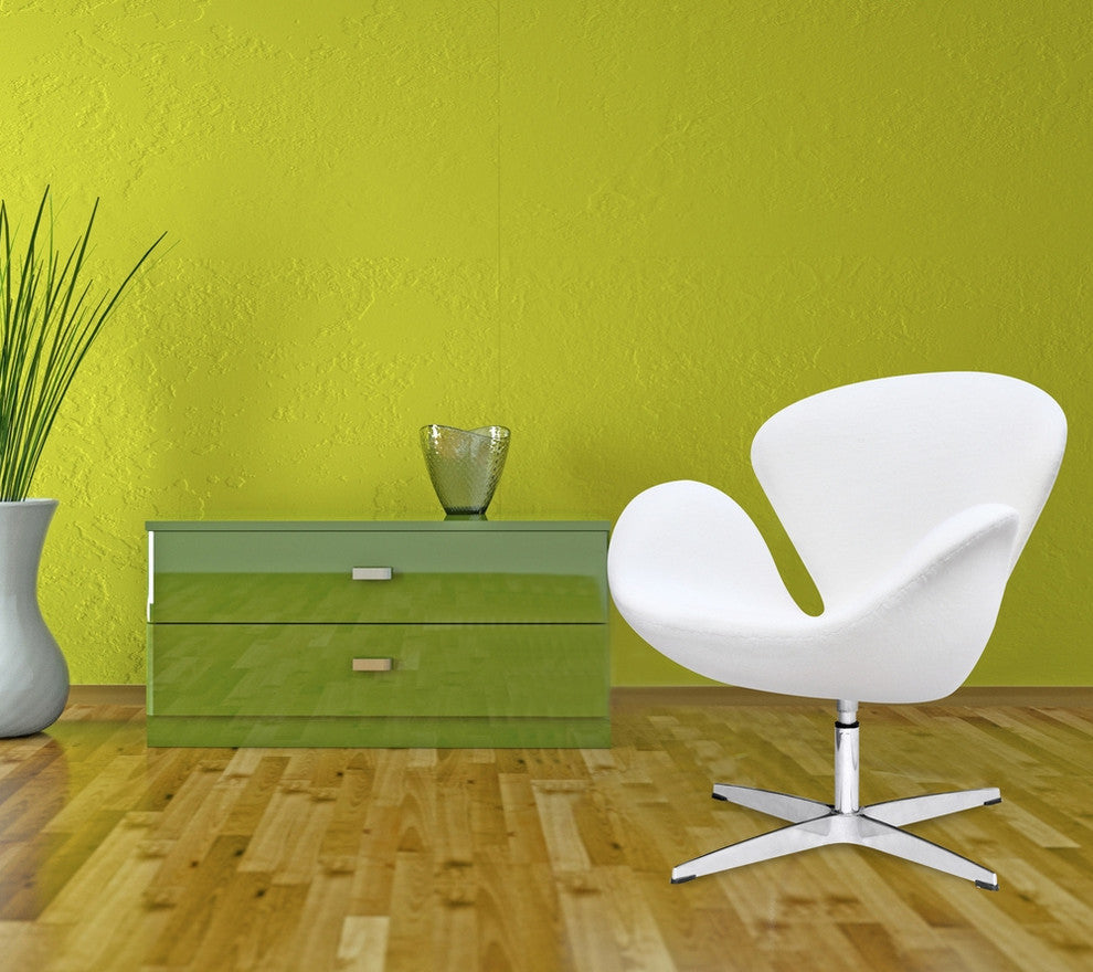 Modern Classics Swan Chair Fabric, White