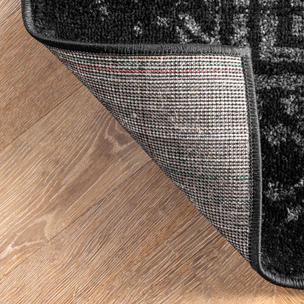 Nuloom Ring Around The Rosette Area Rug, Black 4'x6'