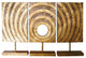Geometric Circles Modern Sculptures, Gold Abstract, 3-Piece Set