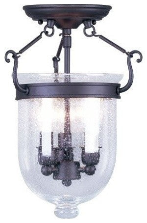 Livex Lighting 3 Light Bronze Ceiling Mount - 5081-07