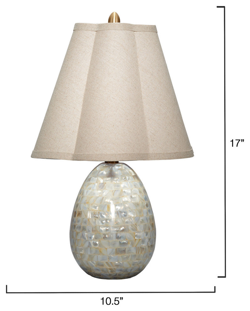 Capsule Table Lamp, Mother of Pearl