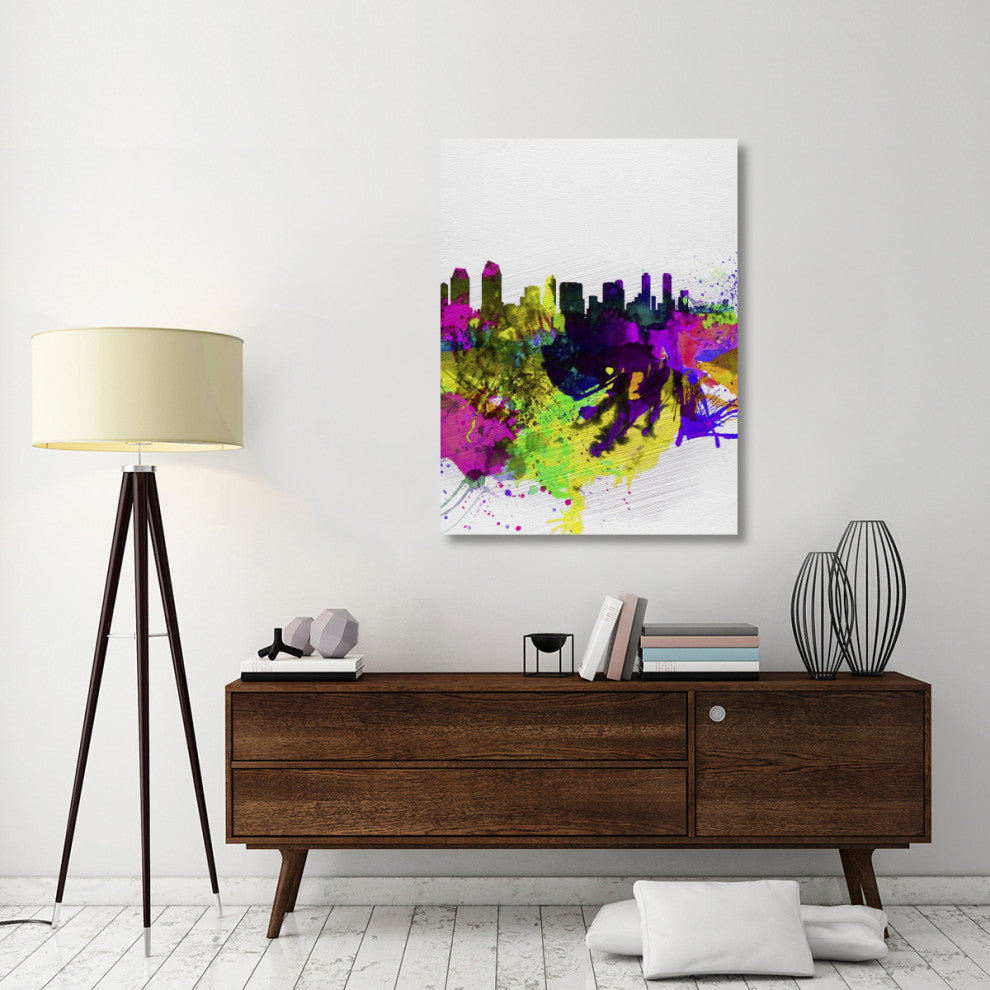 "San Diego Watercolor Skyline" Fine Art Print