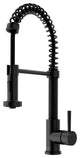 VIGO Edison 19" H Single Handle Pull-Down Sprayer Kitchen Faucet, Matte Black, No Sensor, Without Extras