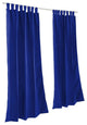 True Blue Sunbrella Outdoor Single-Panel Curtain With Tabs, 96"x50"