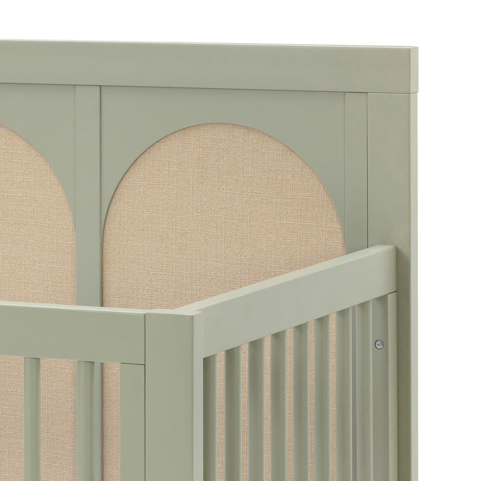 Eloise 4-in-1 Convertible Crib, French Sage and Performance Sand Eco-Weave