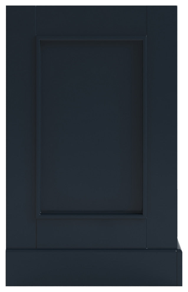 Ariel Stafford 36" Single Left Offset Sink Bathroom Vanity Base, Midnight Blue