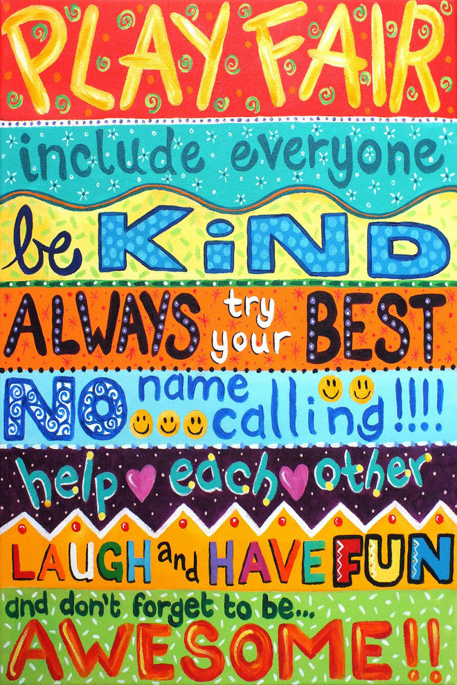 Marmont Hill, "Playroom Rules II" by Nicola Joyner on Wrapped Canvas, 30x45