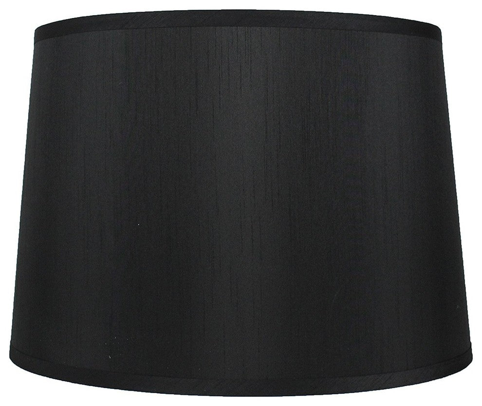 French Drum Lamp Shade, 14x16x11", Black