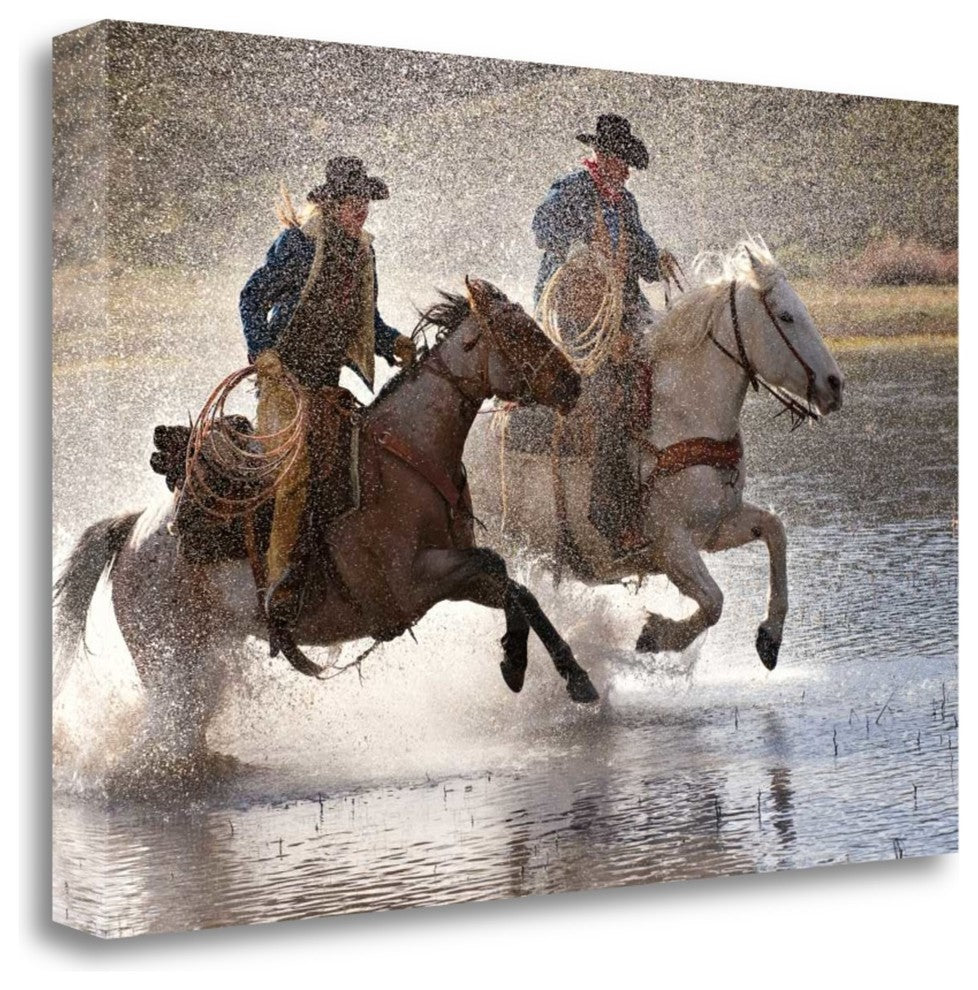 "Splash Dance" By Lisa Dearing,Ready to Hang Giclee Print on Gallery Wrap Canvas