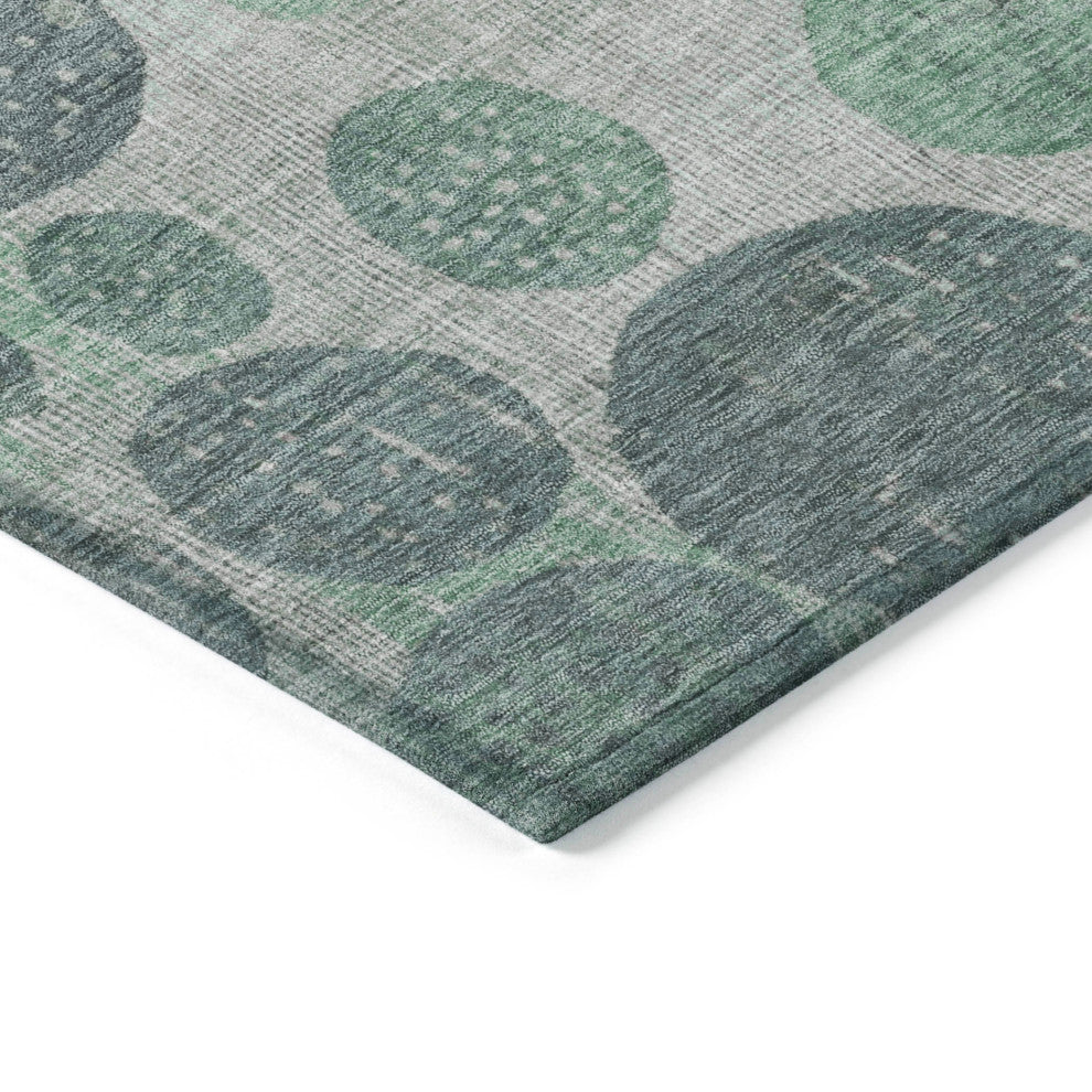 Machine Washable Indoor/Outdoor Chantille ACN1899 Sage 8' x 8' Round Rug