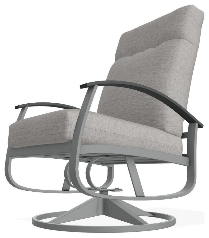 Belle Isle Cushion Deep Seat Outdoor Swivel Rocker, Graystone/Graphite