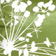 Pillow Decor - Green with White Spring Flower Throw Pillow