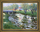 Ernest Lawson Horses Grazing by a Stream Framed Premium Canvas Print, 21"x28"