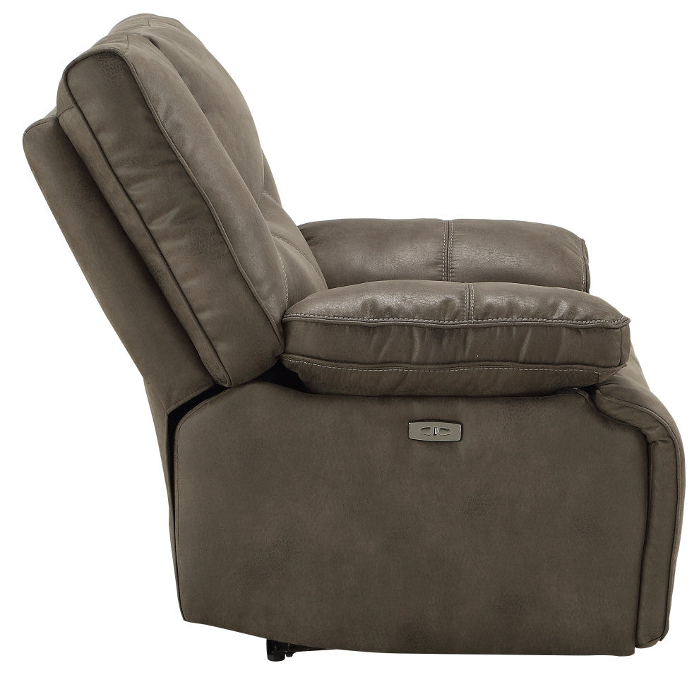 ACME Harumi Loveseat, Power Motion, Gray Leather-Aire