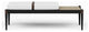 Bello Bench, Noodles Opulent Upholstery, Black, Natural Frame