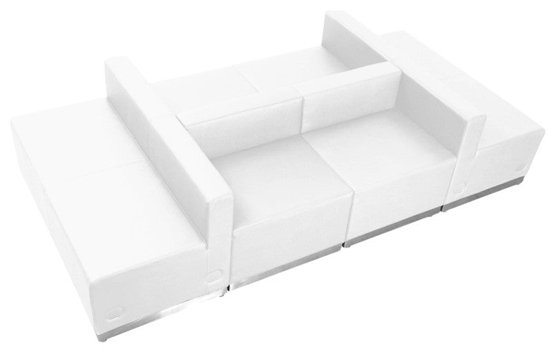 Alon Series Melrose White LeatherSoft Reception Configuration, 6 Pieces