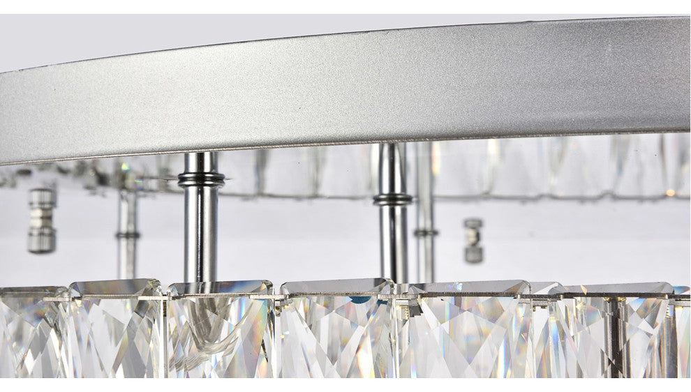 Monroe LED Light Chrome Flush Mount