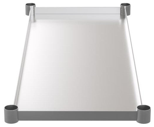 Galvanized Under Shelf for Prep and Work Tables, Stainless Steel, 24" X 48"
