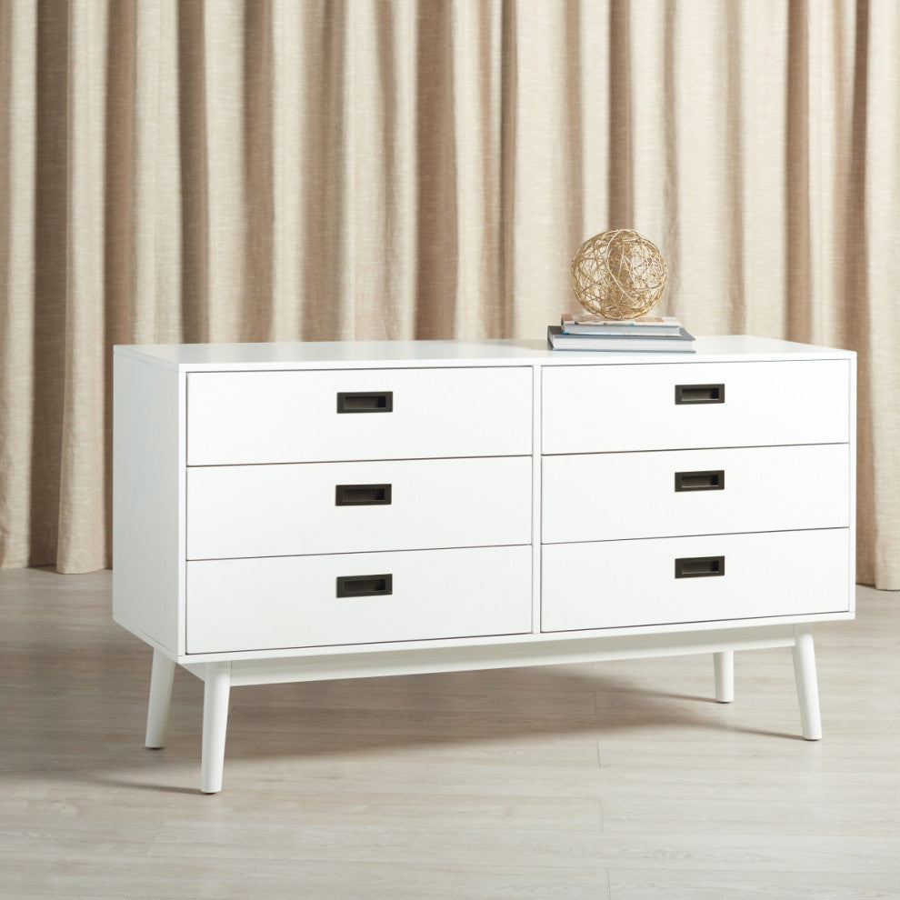 Safavieh Couture Donald 6 Drawer Dresser, White