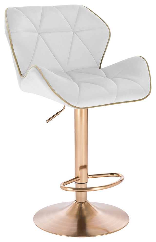 Modern Home Luxe Spyder Contemporary Adjustable Suede Barstool - Modern Comfort