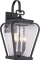 Quoizel PRV8409K Three Light Outdoor Wall Lantern Province Mystic Black
