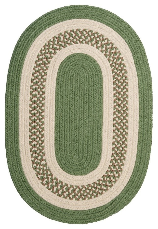 Colonial Mills Crescent NT61 Moss Green Indoor/Outdoor Area Rug, Oval 10'x13'