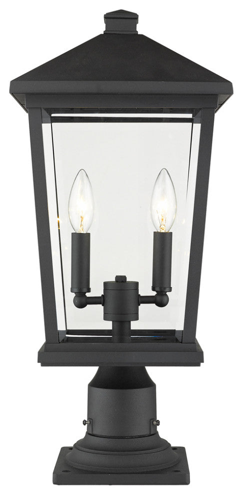 Beacon 2 Light Outdoor Pier Mounted Fixture in Black (533PM Mount - incl.)