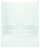 Sterling Performa 60.25"x29"x75.5" Vikrell Left-Hand Bath, White