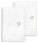 Denzi Bath Sheets With Monogrammed Letter, Set of 2, B