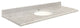 Quartz 61"x22" Vanity Top, 8" Contour, Portage Pass, White Bowl