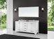 72" Double Sink Bathroom Vanity With Carrara Marble Top
