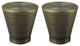 Urbanest Set Of 2 Rino Lamp Finial, 1", Antique Brass