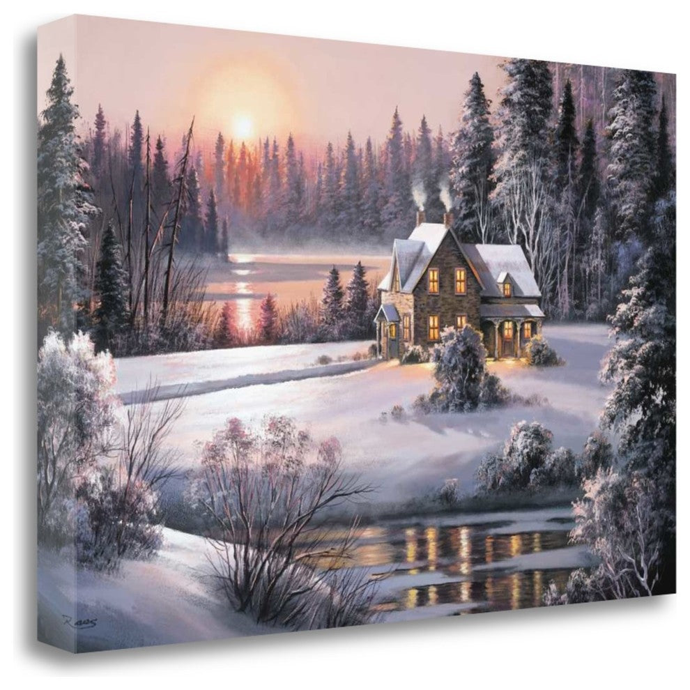"Winter Sunset" By Dubravko Raos, Giclee Print on Gallery Wrap Canvas