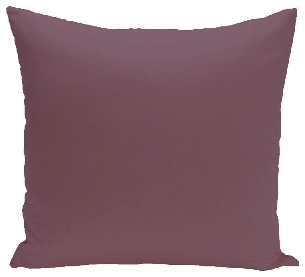 Solid Pillow, Wine, 18"x18"