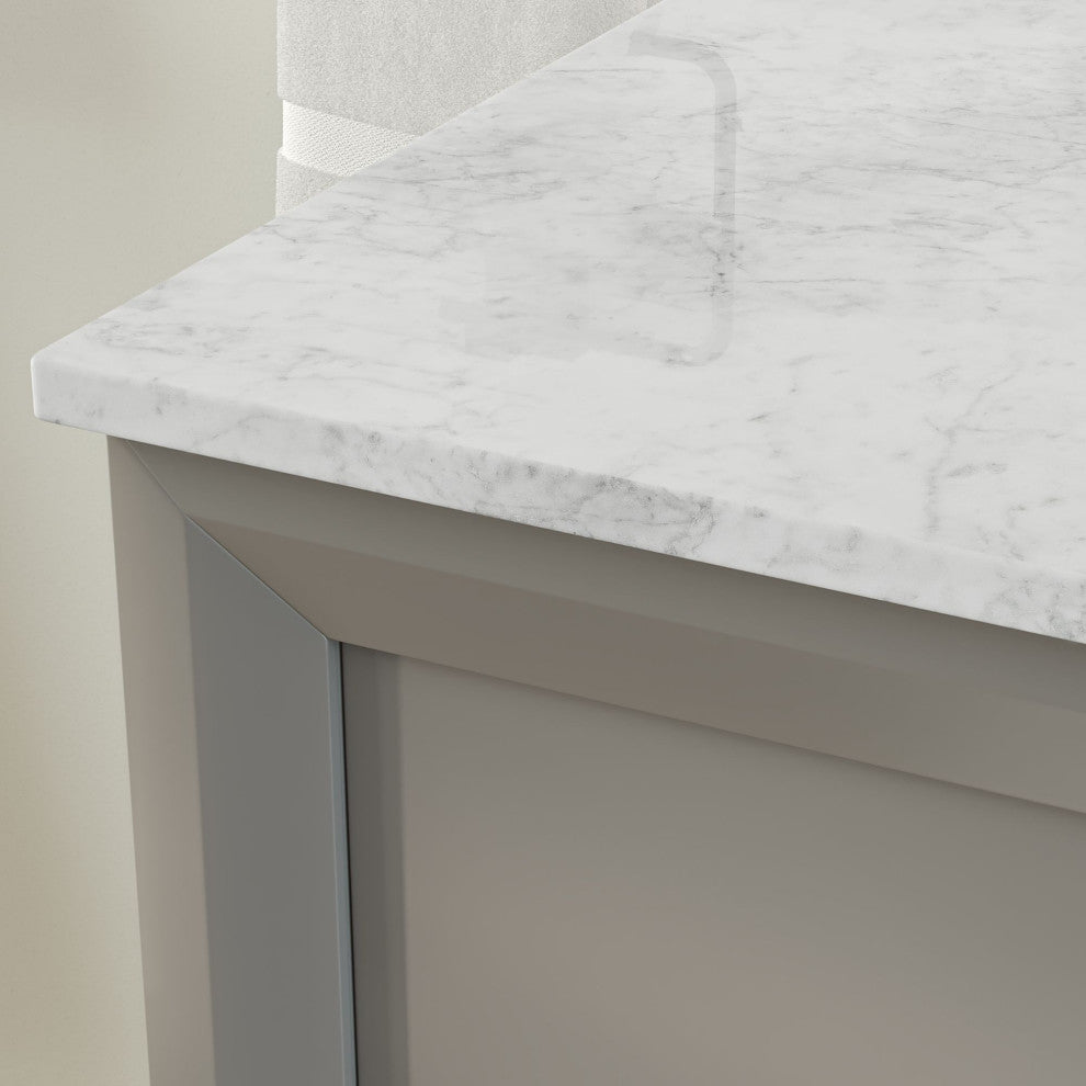 The Ezra Bathroom Vanity, Cashmere Gray, 36", Single Sink, Freestanding