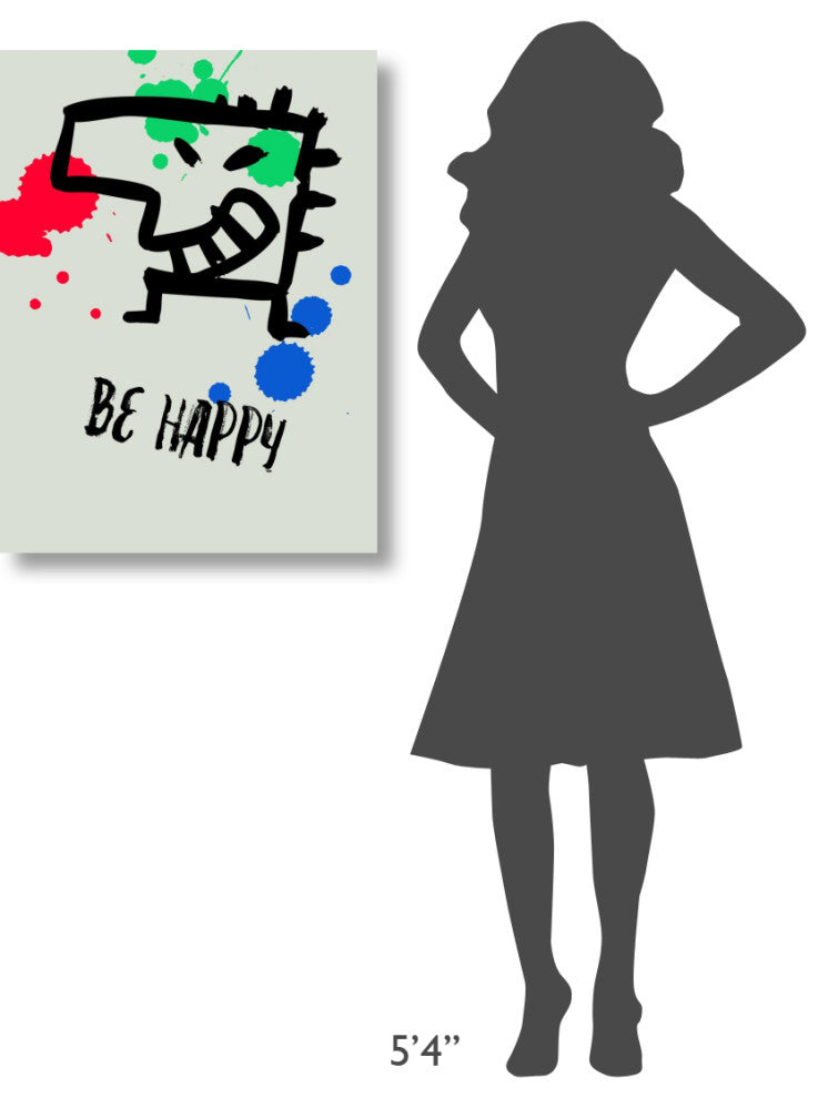 "Be Happy Poster 1" Fine Art Print