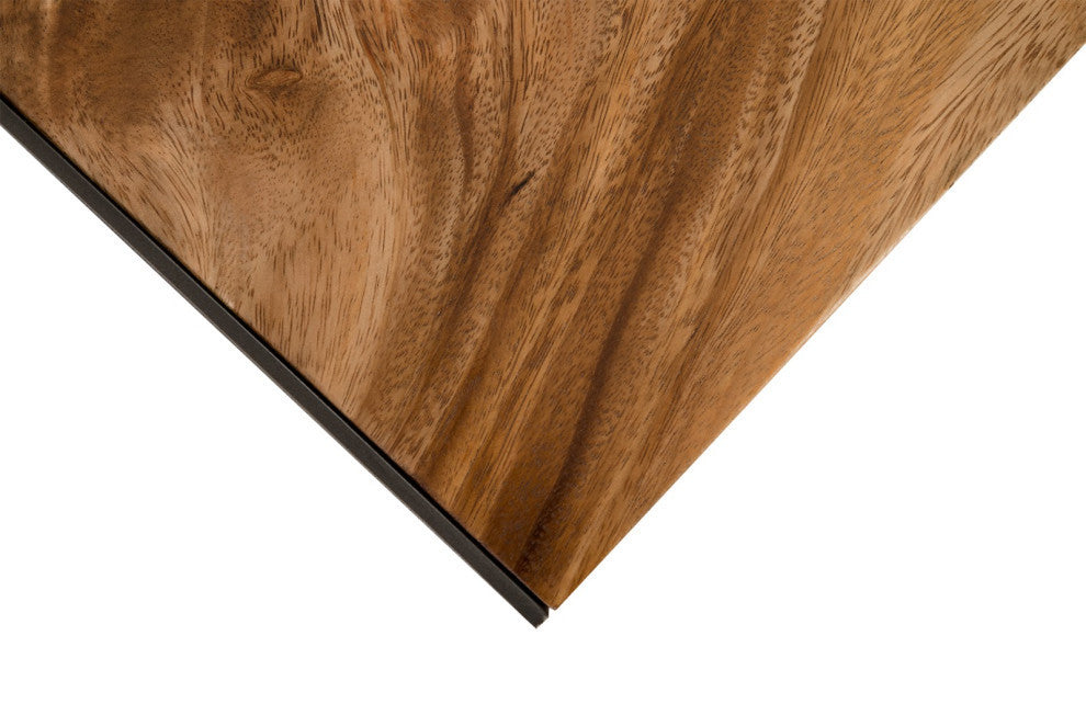 Iron Frame Stool, Chamcha Wood, Natural