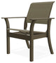 Leeward Sling Stackable Outdoor Dining Chair, Elevation Stone/Beachwood