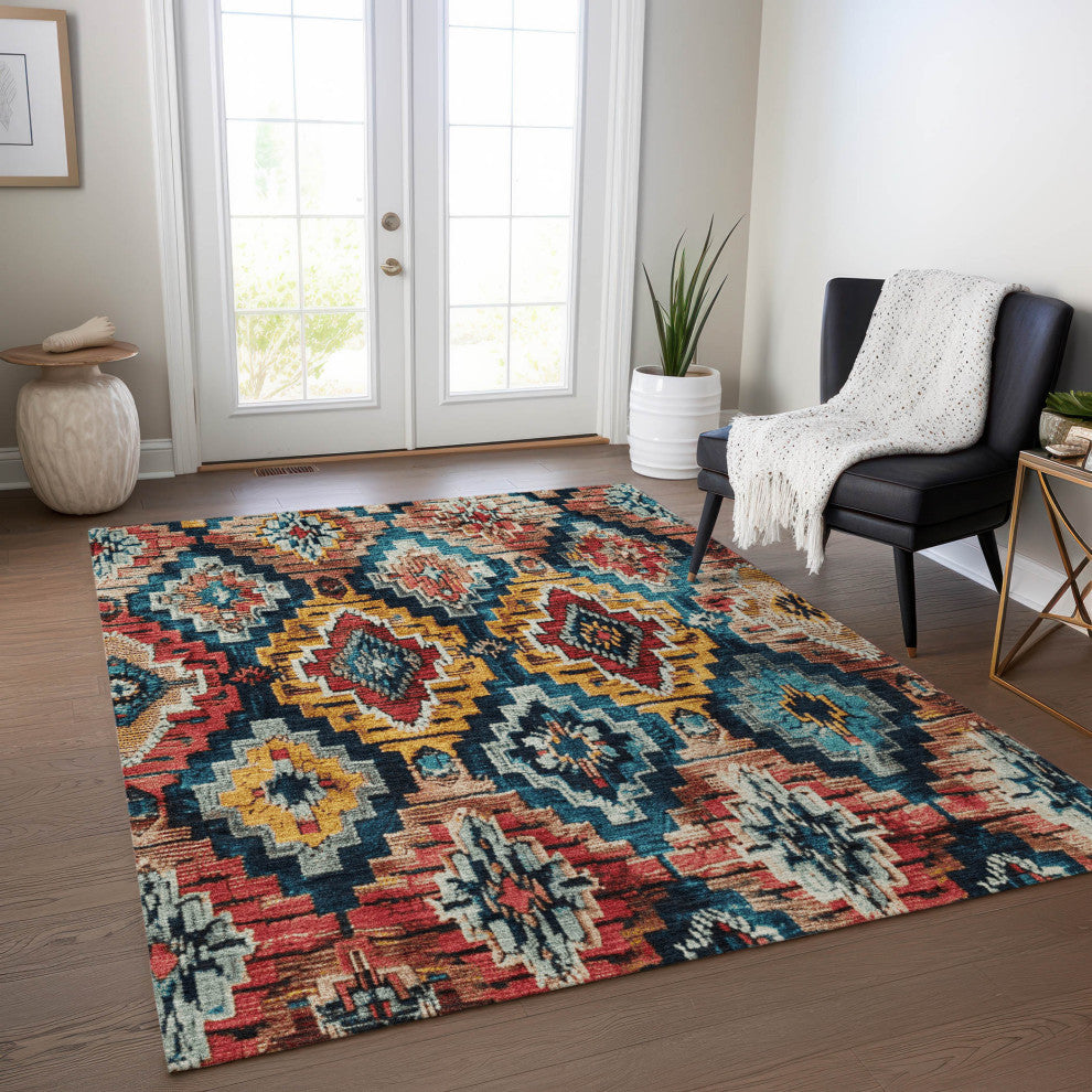 Machine Washable Indoor/Outdoor Chantille ACN1891 Rust 3' x 5' Rug