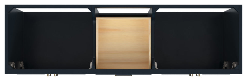 Ariel Stafford 72" Double Sink Bathroom Vanity Base, Midnight Blue