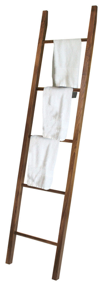 0Decorative Ladder with Solid Walnut