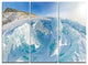 "Blue Ice Mountains in Lake Baikal Siberia" Metal Wall Art, 3 Panels, 36"x28"