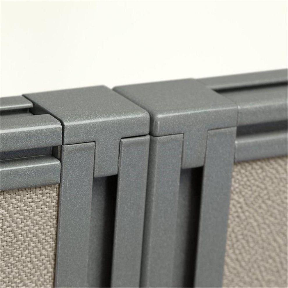 Bush Business Furniture Easy Office 60W 2 Person Cubicle Desk with 66H Panels