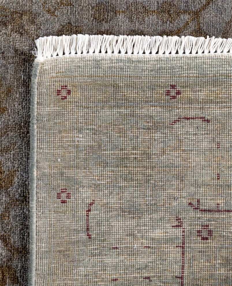 Overdyed One-of-a-Kind Hand-Knotted Area Rug Gray, 3' 1" x 22' 4"